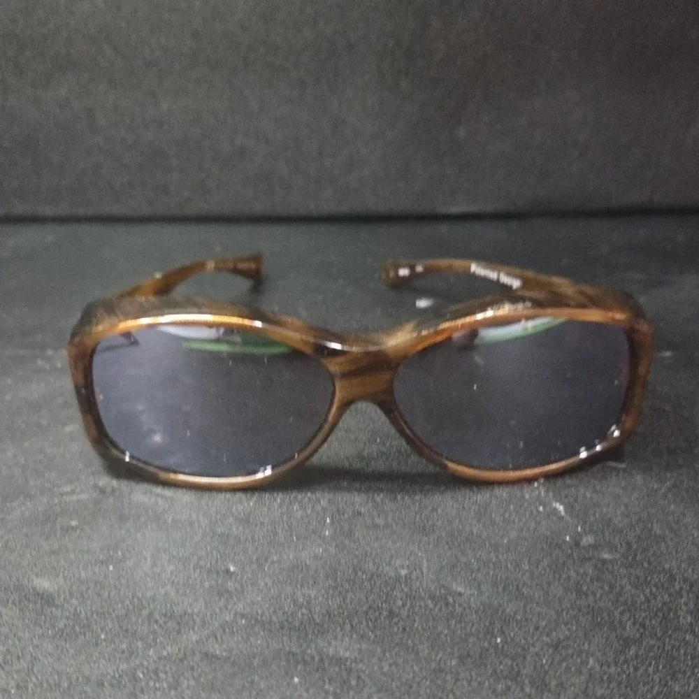 Jonathan Paul Fitovers Glides 008A Sunglasses Brown Woodgrain Wrap Around Mens
